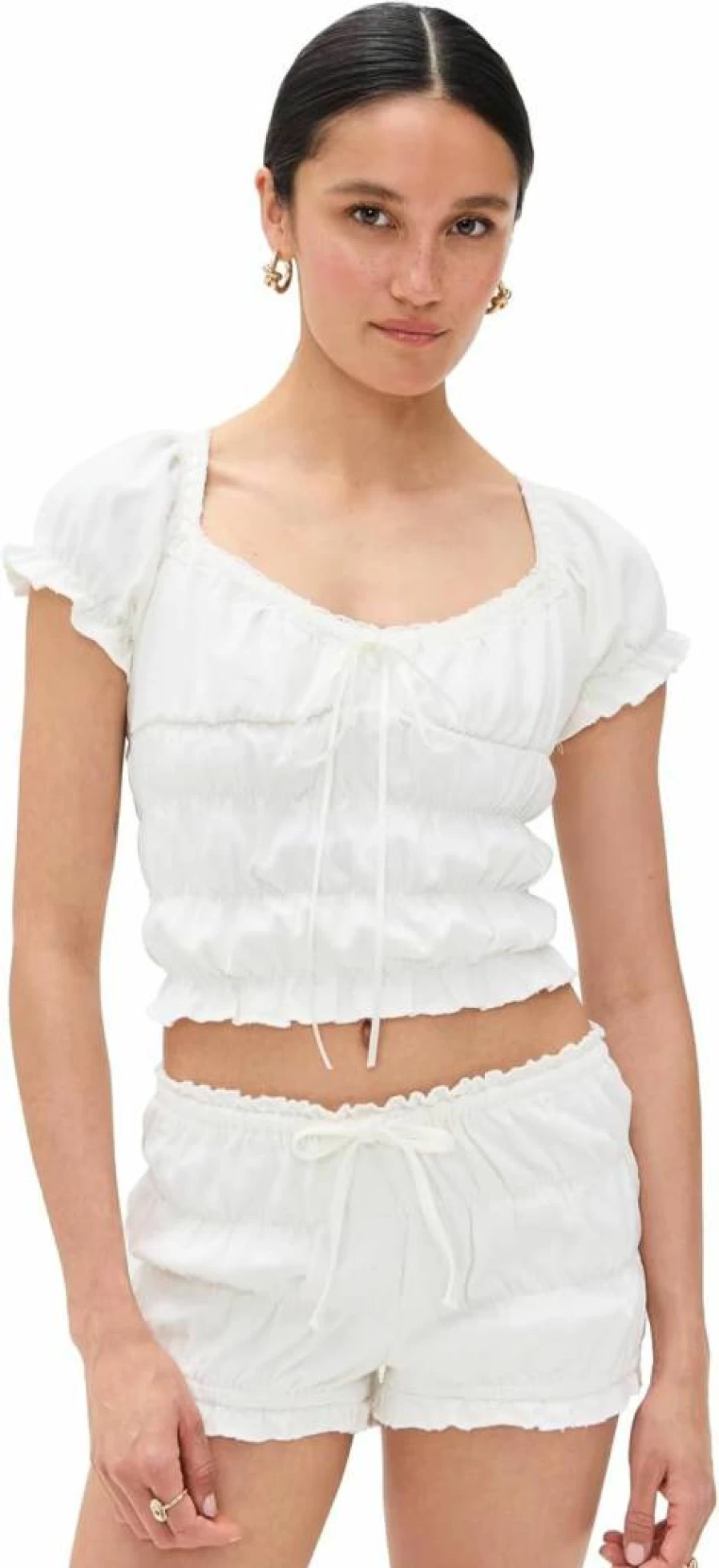 Bailey Rose Women's Smocked Blouse: Floral Summer Tops for Women