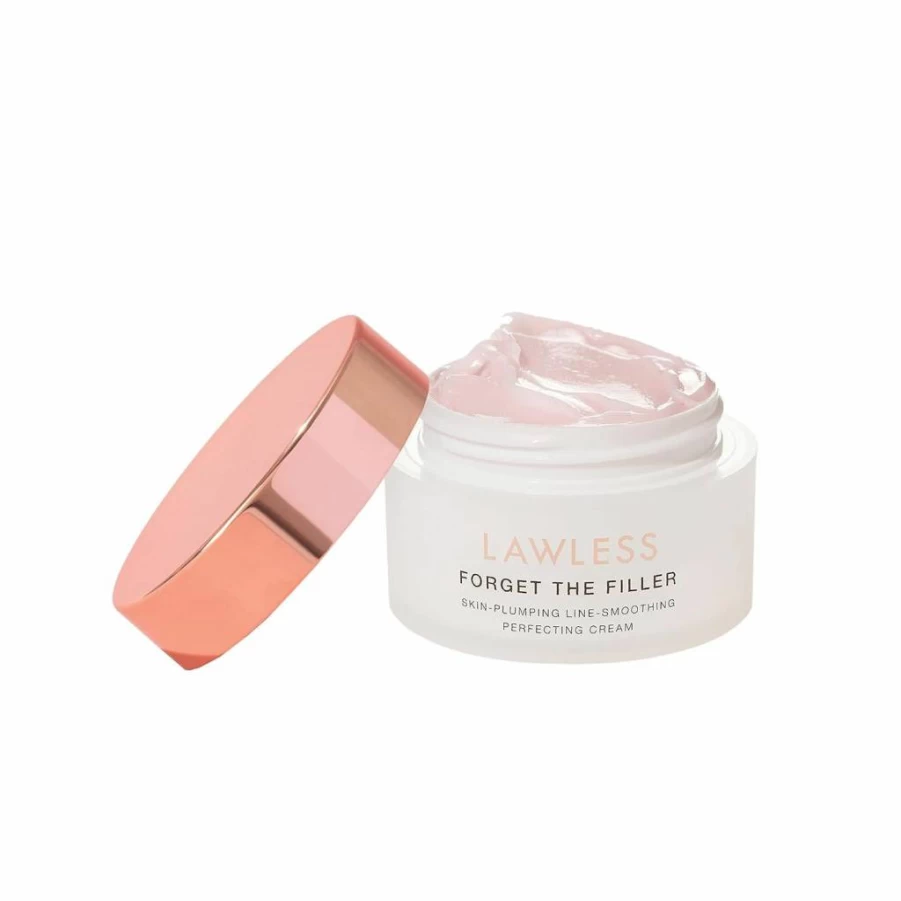Lawless Mini Skin-Plumping Perfecting Cream - Premium Non-Acne Moisturizer to Prime, Smooth & Tighten for Youthful Look - 0.05 Oz Hydrating Face Cream