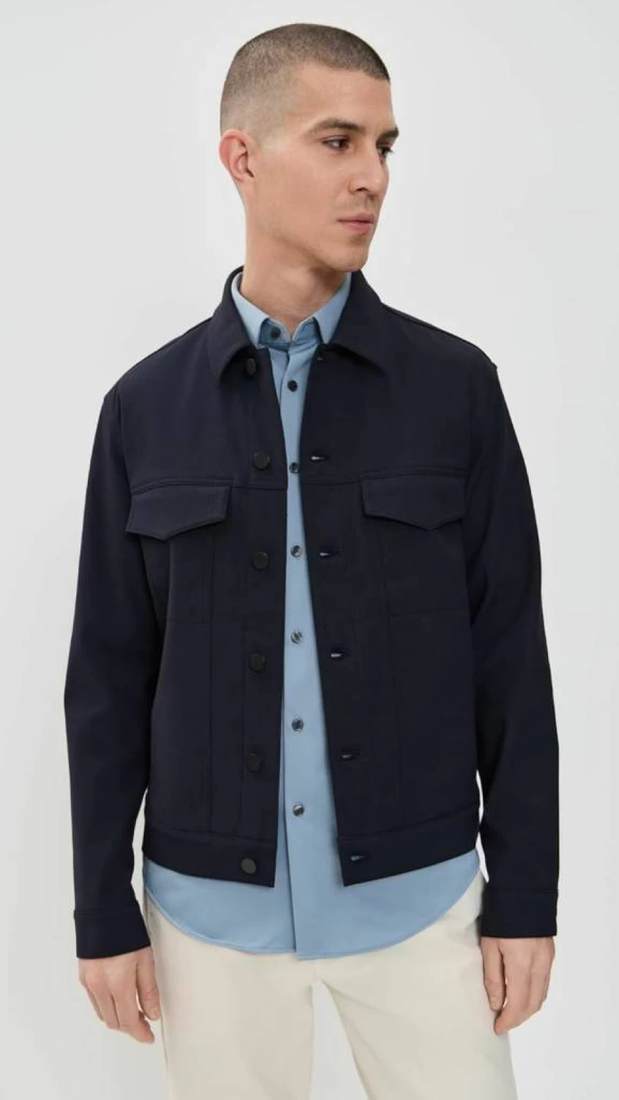 Theory Men's River Jacket - Slim Fit Neoteric Twill Blazer for Business Casual Wear