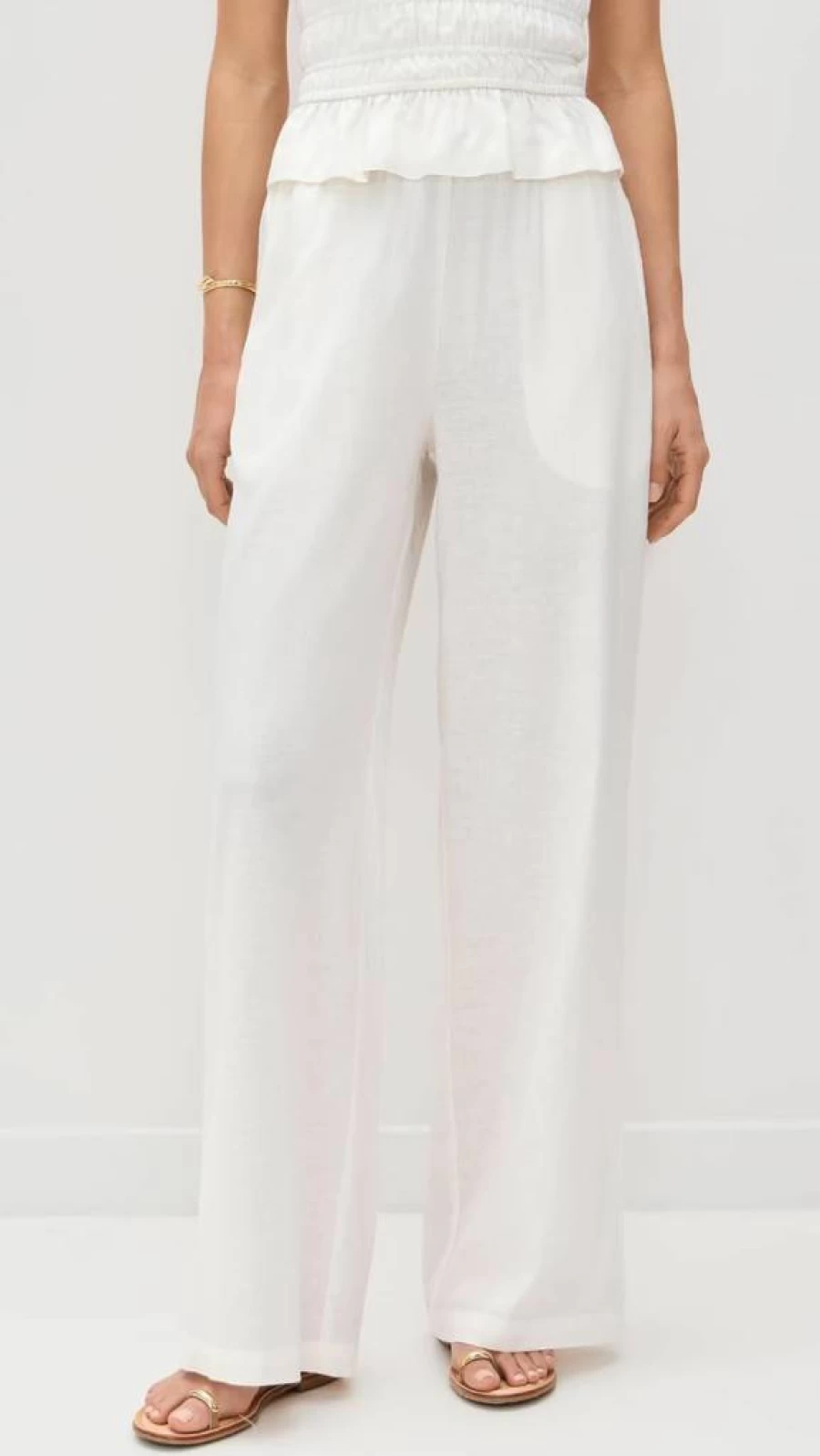 Solid & Striped Women's Monaco High-Waisted Striped Pants - Classic Fit, Comfortable & Stylish Trousers