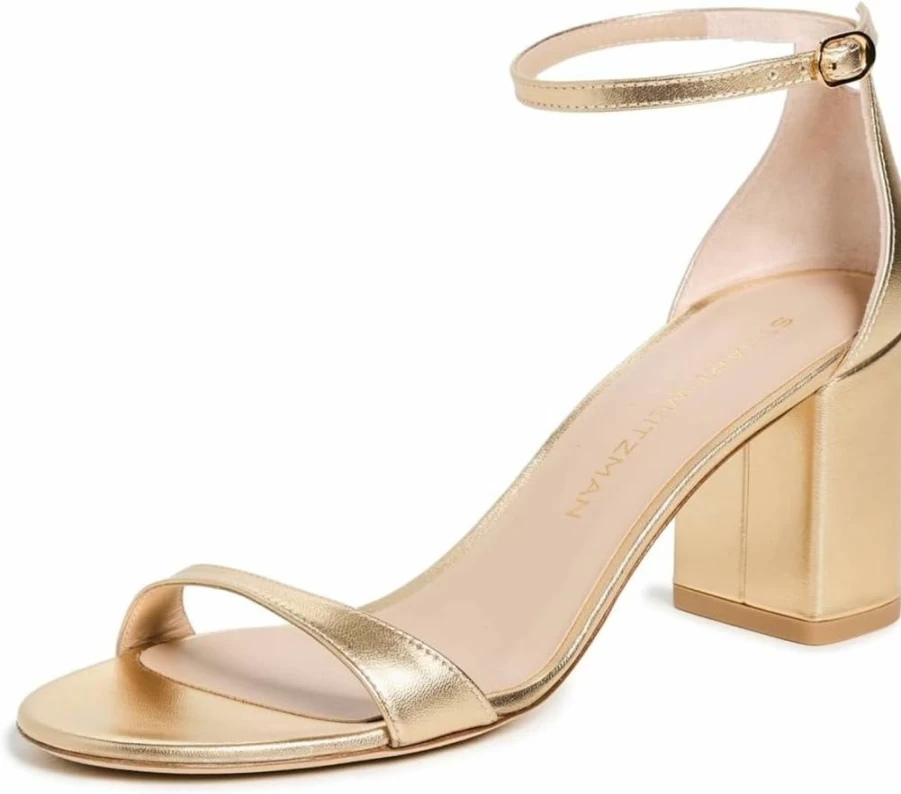 Stuart Weitzman Women's Nudist 75mm Block Heel Sandals