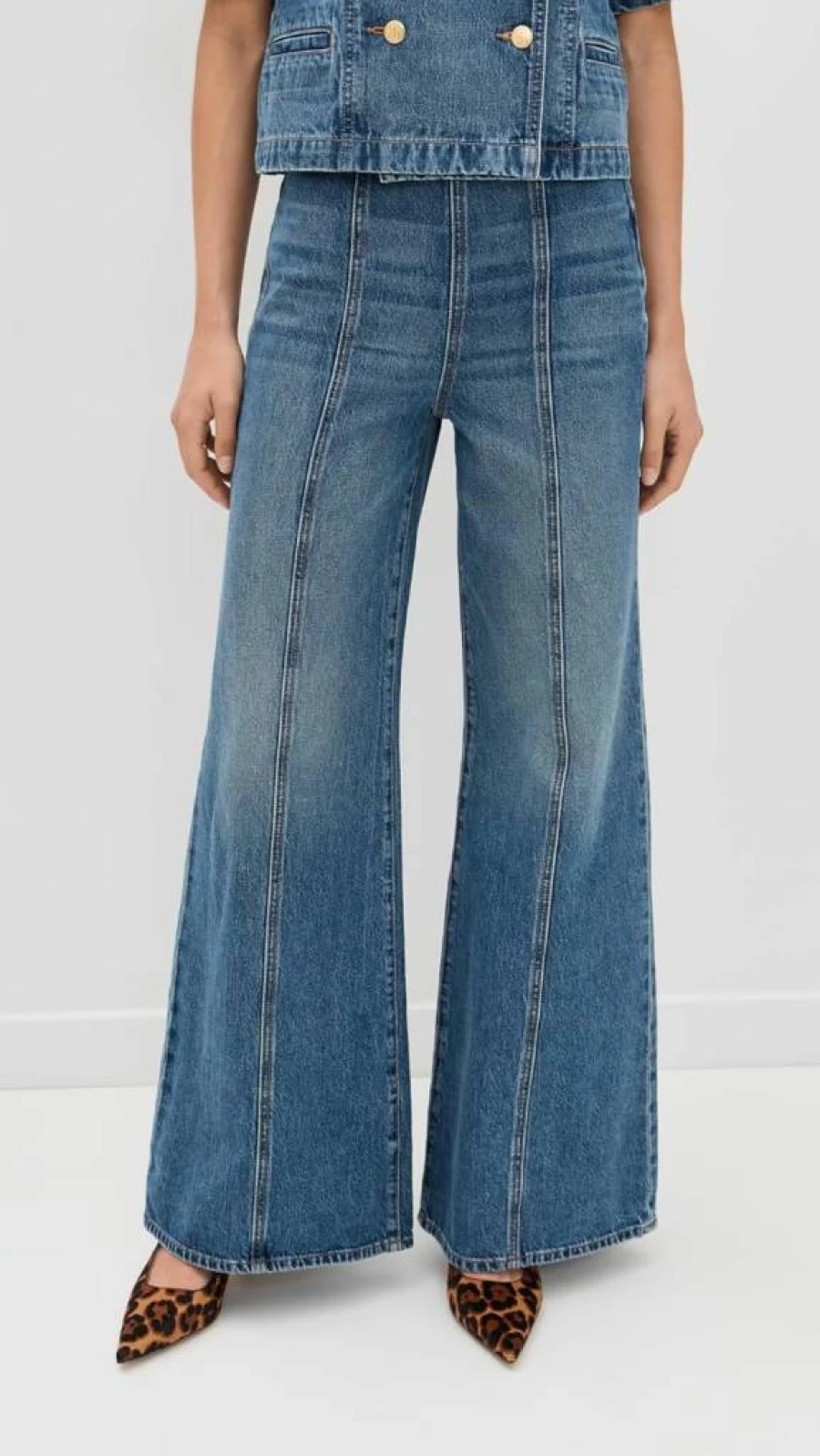 Ulla Johnson Women's Bianca High-Rise Wide Leg Jeans - Premium Denim Pants for Women