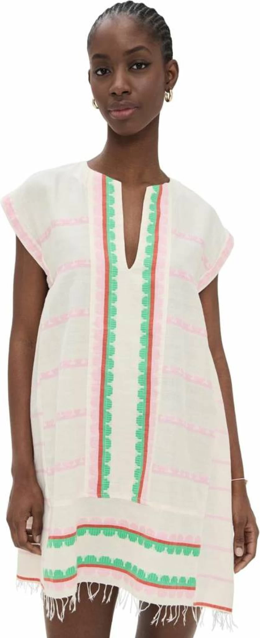 lemlem Women's Elina Caftan - Elegant Boho Chic Beach Cover Up Dress