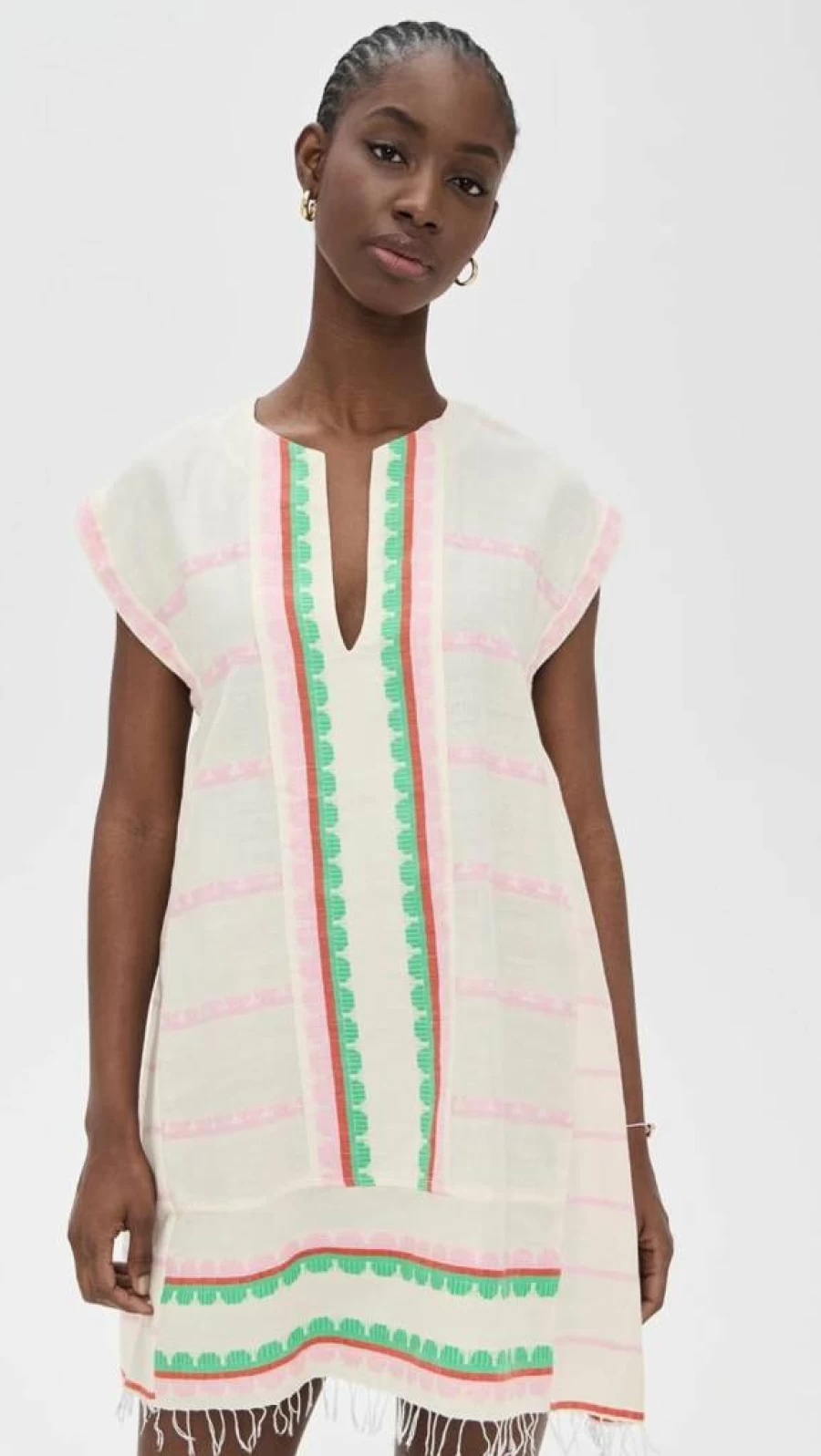 lemlem Women's Elina Caftan - Elegant Boho Chic Beach Cover Up Dress