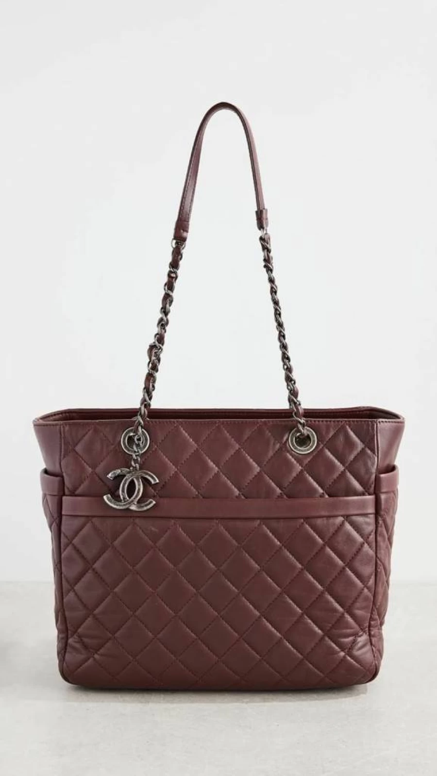 Chanel Pre-Owned Quilted Lambskin Chain Shoulder Bag Women's Luxury Tote
