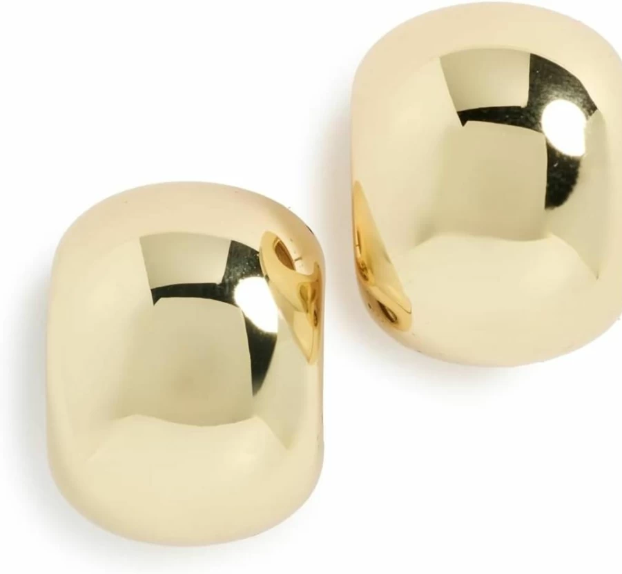 JENNY BIRD Gemma Hoop Earrings for Women - Sterling Silver Gold Plated Huggie Hoops