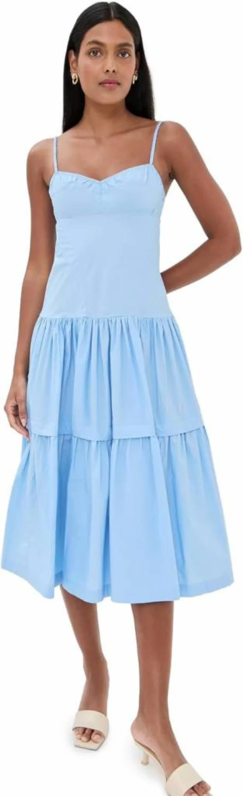 Anna October Women's Calliope Midi Dress - Elegant Flowy Boho Chic Summer Dress