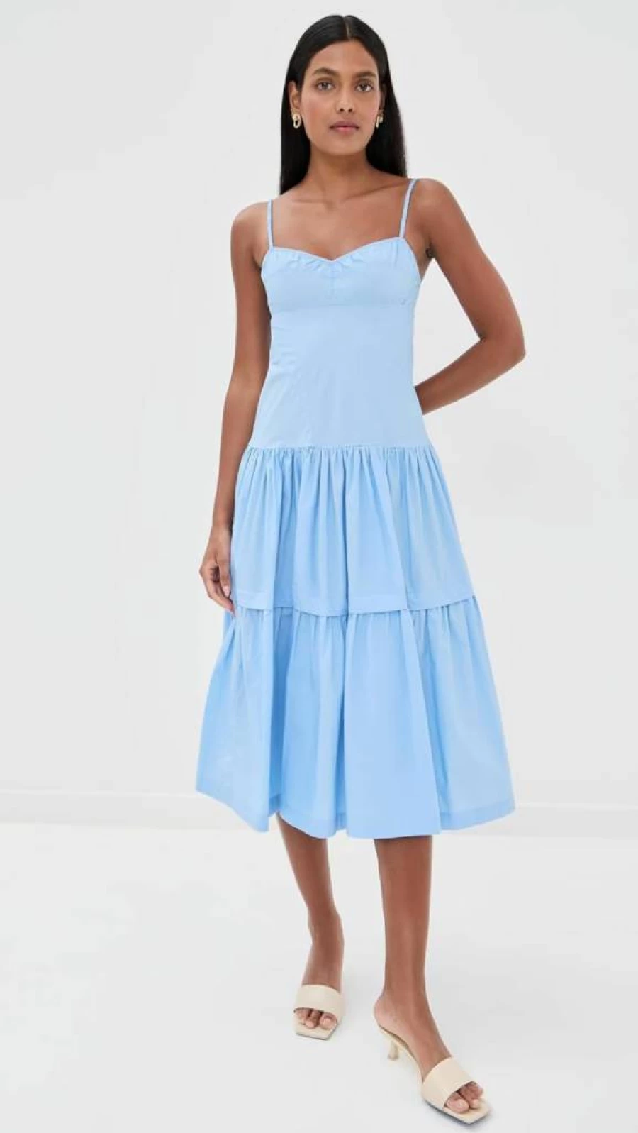Anna October Women's Calliope Midi Dress - Elegant Flowy Boho Chic Summer Dress