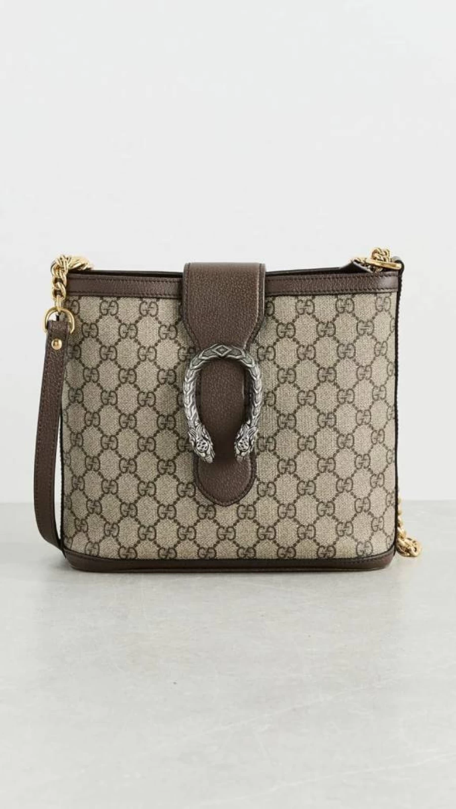 Gucci Women's Vintage Dionysus Bucket Bag Leather Shoulder Handbag Pre-Owned Luxury