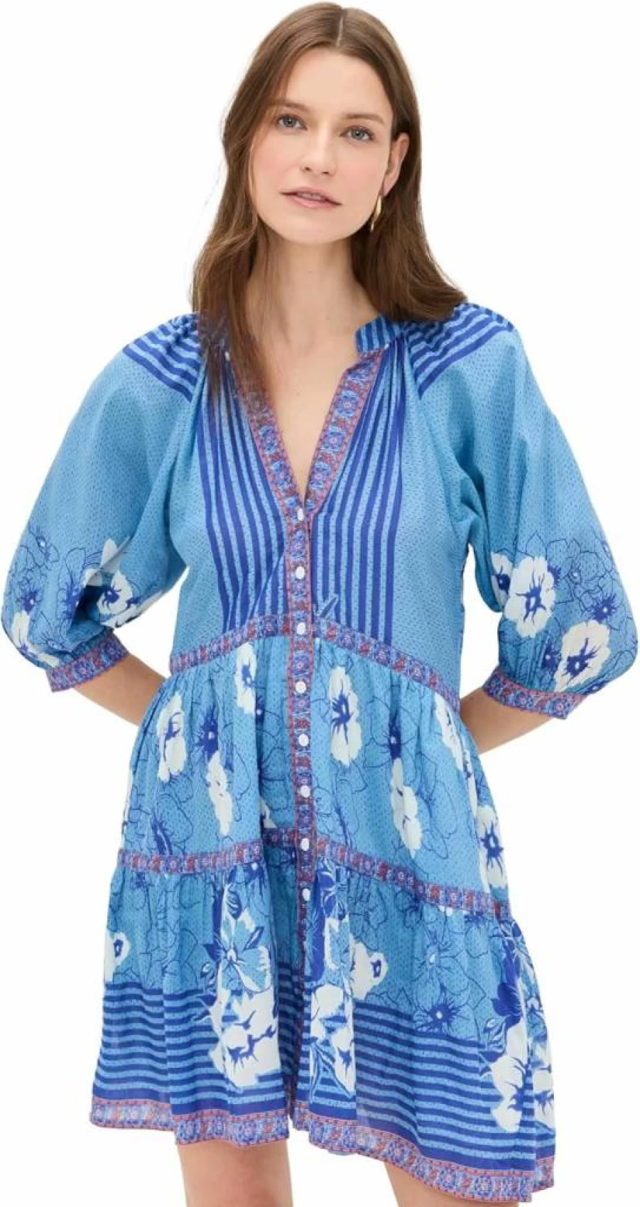 BELL Women's Clara Mini Dress - Elegant Short Sleeve Casual Summer Outfit