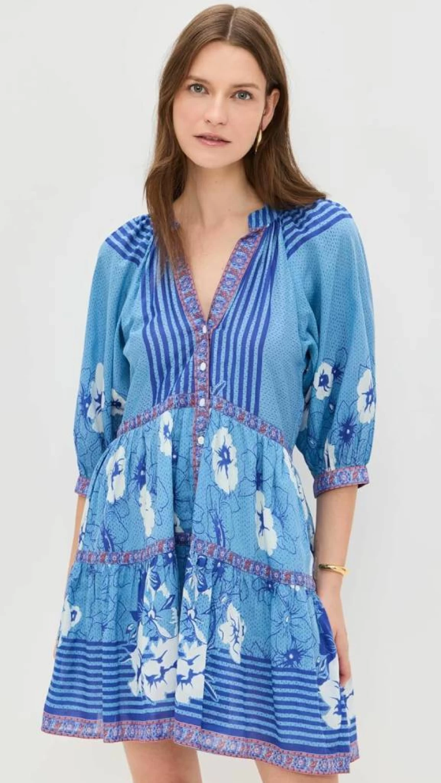 BELL Women's Clara Mini Dress - Elegant Short Sleeve Casual Summer Outfit