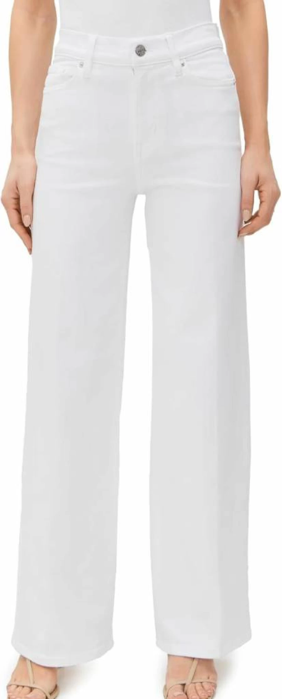FRAME Women's High-Waisted Slim Fit Palazzo Jeans - Stretch Denim Skinny Trousers