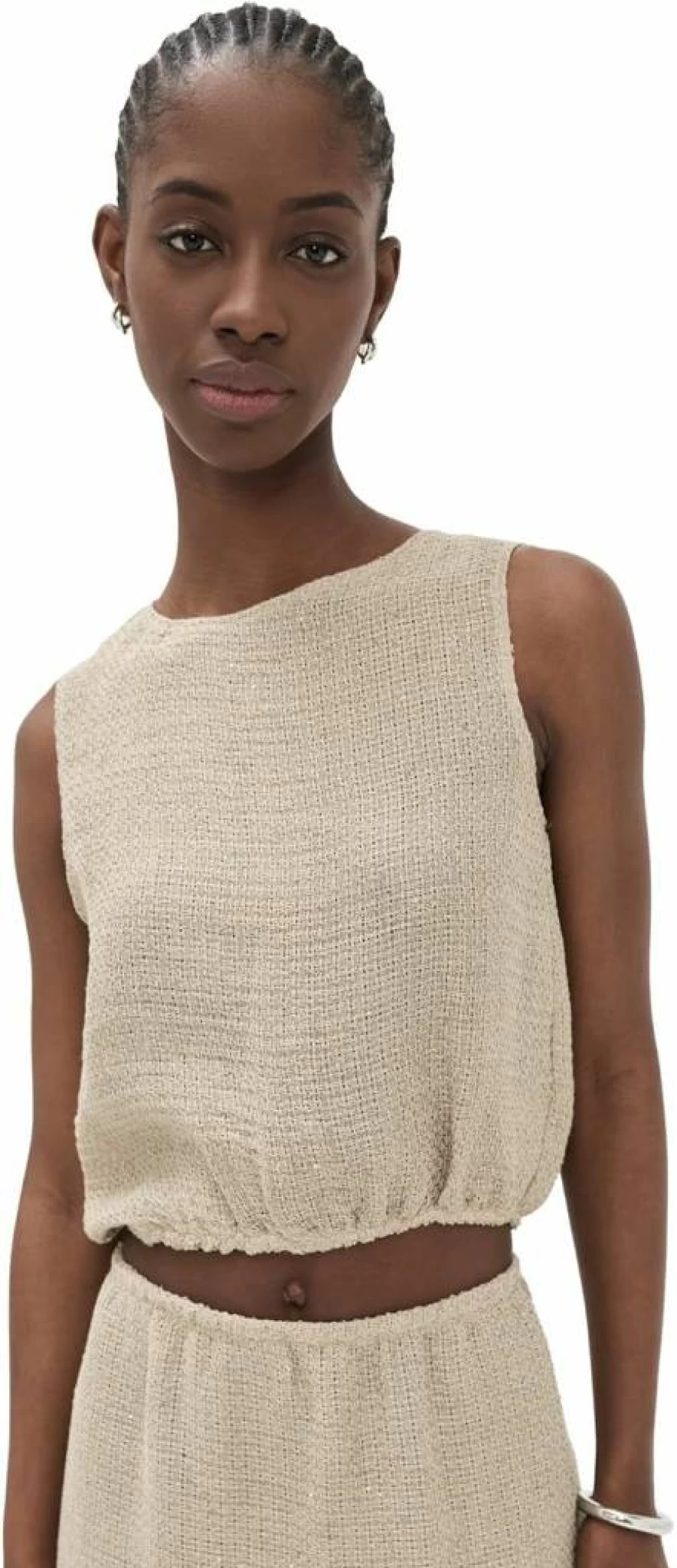 Leset Women's Stella Bateau Neck Blouson Top