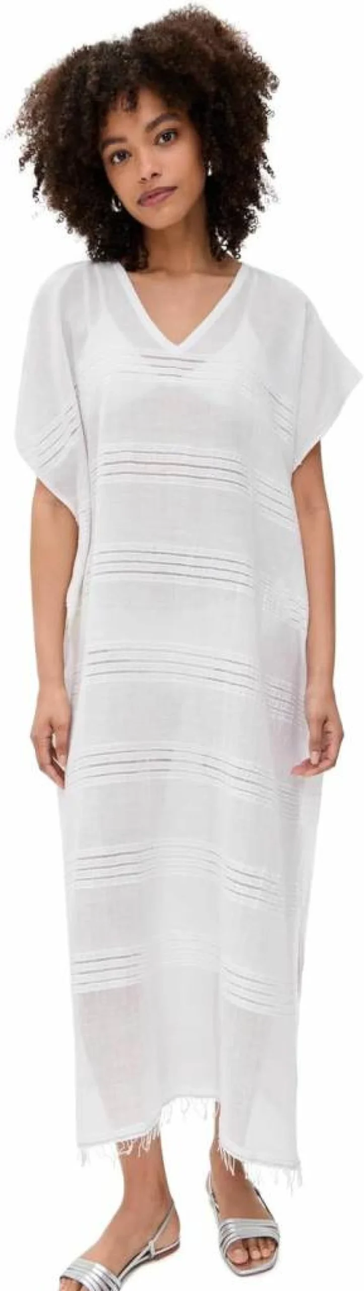 lemlem Women's Abira Classic Caftan - Elegant Boho Chic Kaftan Dress