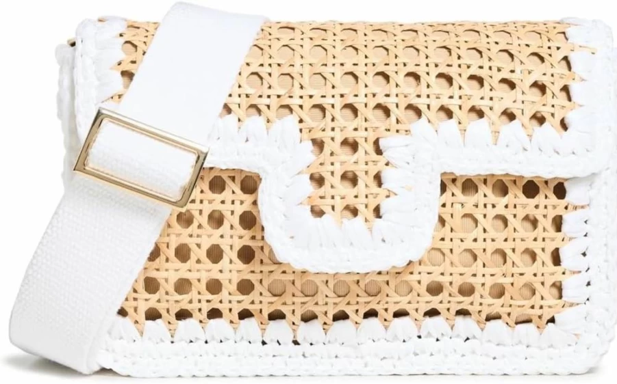 Caterina Bertini Women's Stylish Woven Crossbody Bag - Fashionable Handheld Purse for Everyday Use