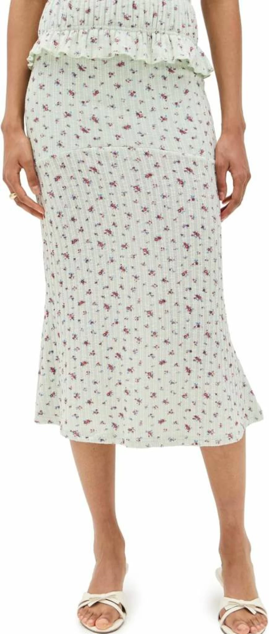 Bailey Rose Women's Floral Print Skirt - Elegant A-Line Summer Skirt with Pockets
