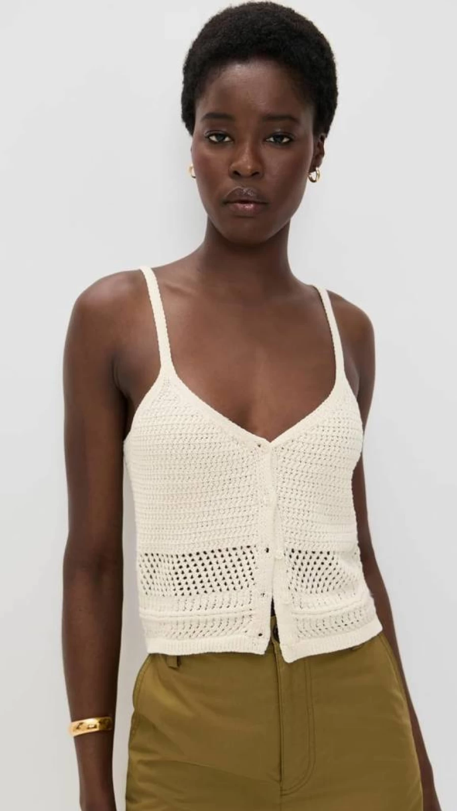 Z SUPPLY Women's Tay Crochet Boho Summer T-Shirt Casual Lace Yarn Knit Tee