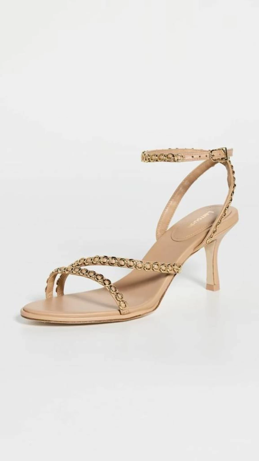 Larroude Milanina Women's Minimalist Leather Sandals – Chic Summer Slide Sandals for Women