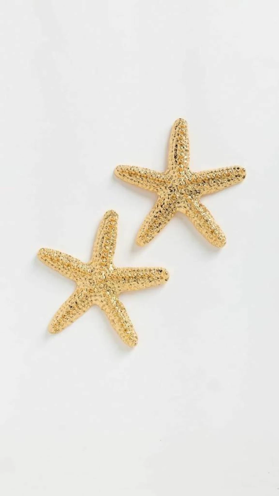 Kenneth Jay Lane Gold-Tone Textured Starfish Stud Earrings for Women