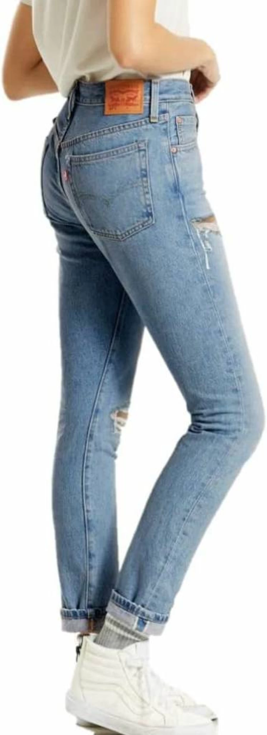 Levi's Women's 501 Skinny Jeans - Premium High Waist Stretch Denim Pants