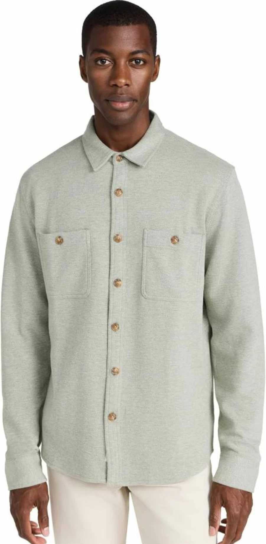 Marine Layer Men's Pacifica Stretch Twill Overshirt - Comfortable Casual Shirt for Men