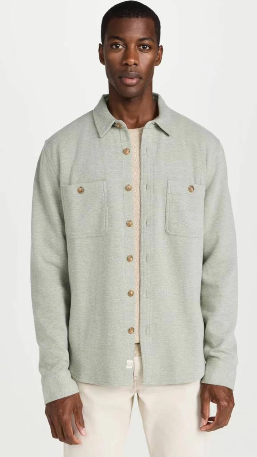 Marine Layer Men's Pacifica Stretch Twill Overshirt - Comfortable Casual Shirt for Men