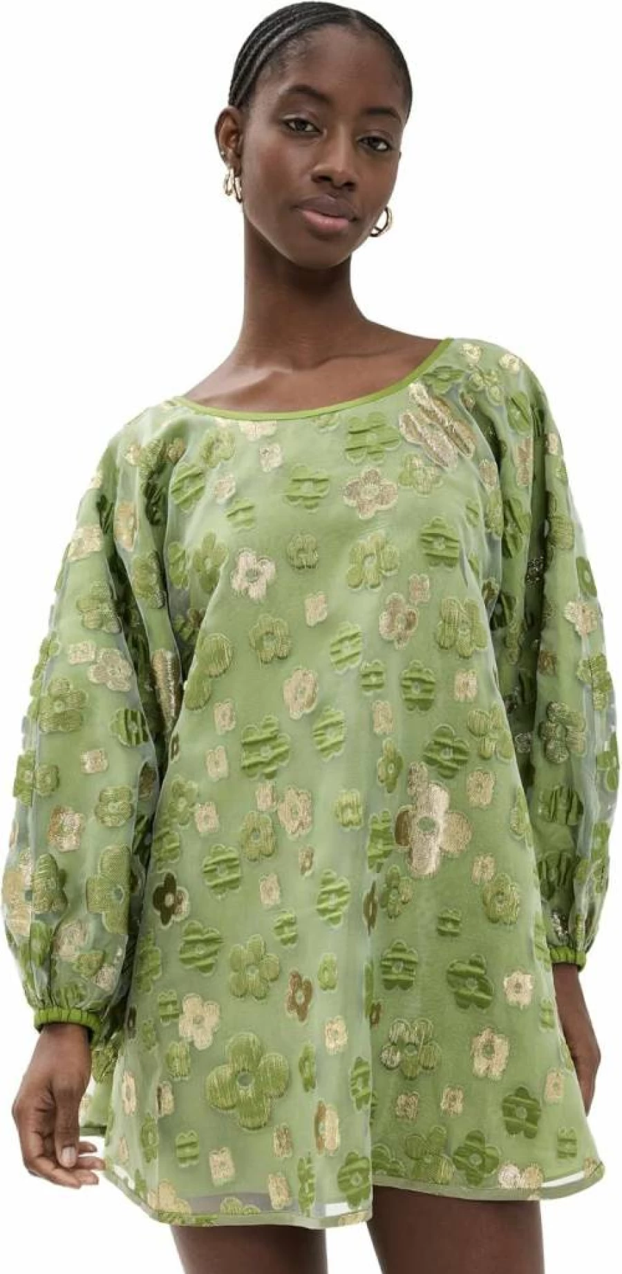 Arianne Elmy Women's Retro Green Organza Good Luck Dress - Vintage Style Party Gown