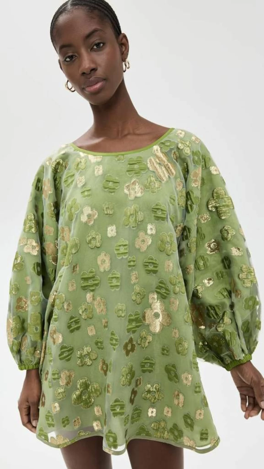 Arianne Elmy Women's Retro Green Organza Good Luck Dress - Vintage Style Party Gown