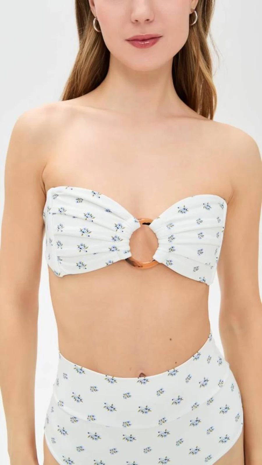 Montce Women's Tori Ties Bandeau Bikini Top - Stylish Adjustable Swimwear for Women