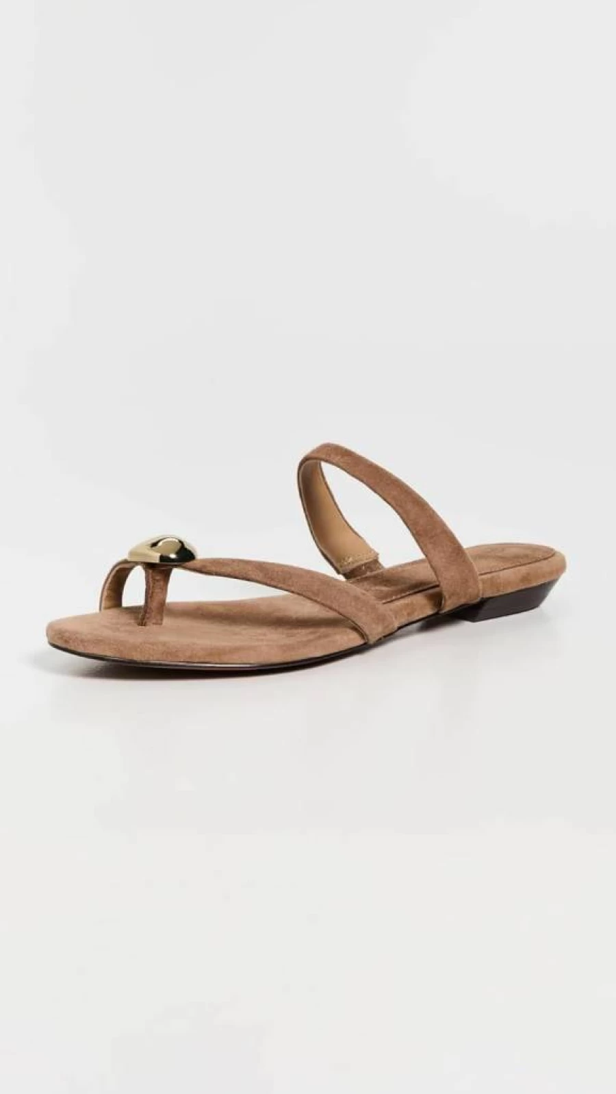 Madewell Women's Leather Thong Sandals with Ceramic Hardware - Comfortable Summer Slide Sandals