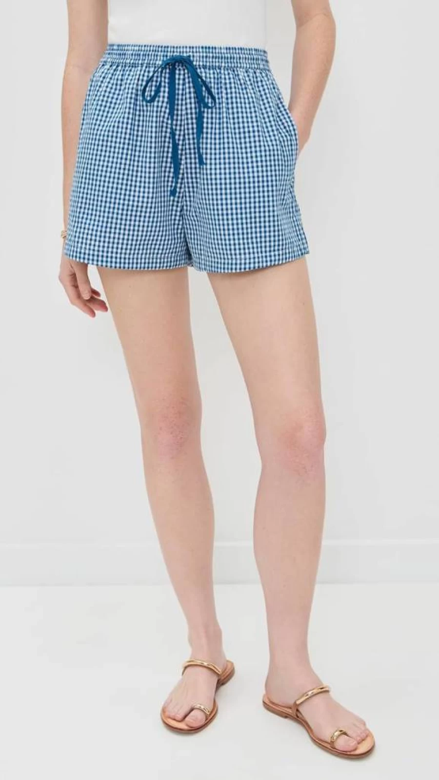 Playa Lucila Women's Gingham Shorts - Stylish High-Waist Summer Shorts for Women