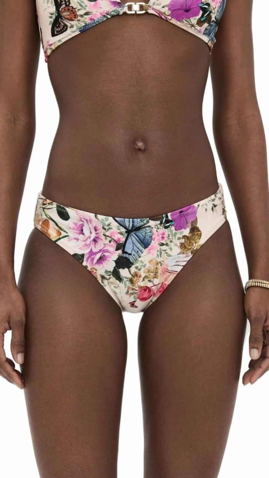L'AGENCE Women's Nicole Butterfly Embroidered Classic Denim Shorts