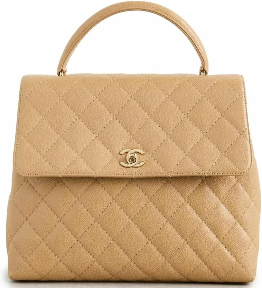 Chanel Pre-Owned Kelly-Style Caviar Leather Handbag for Women
