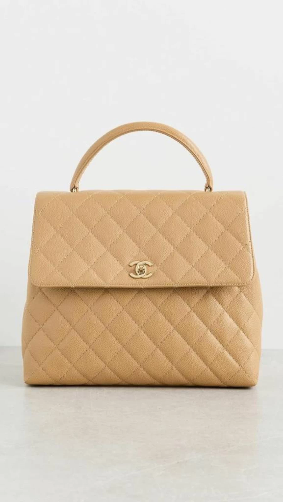 Chanel Pre-Owned Kelly-Style Caviar Leather Handbag for Women