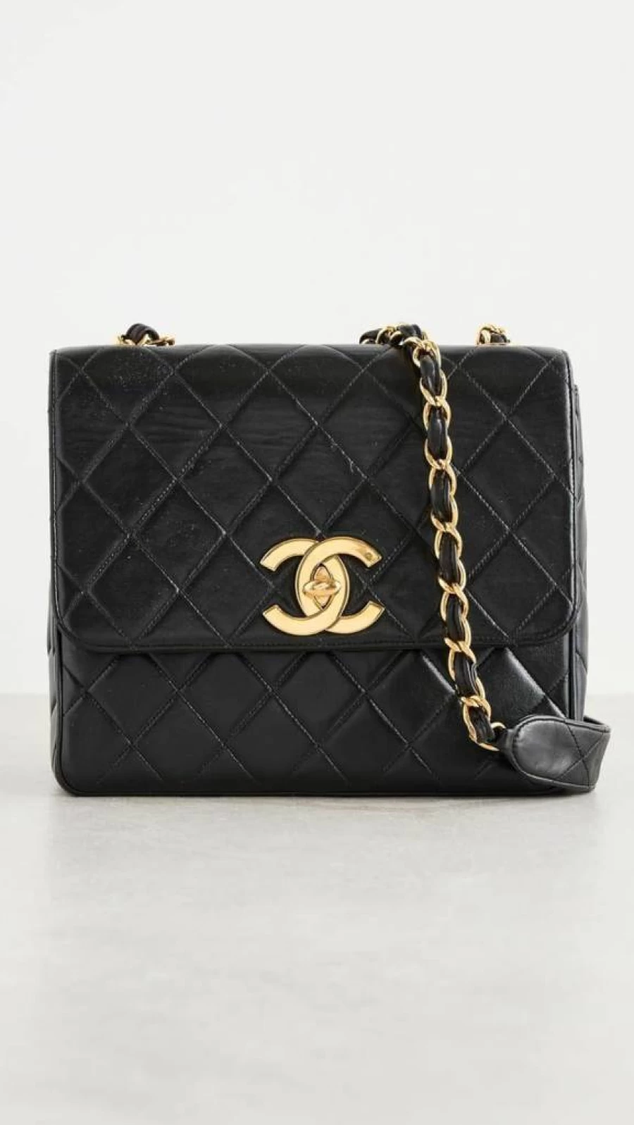 Chanel Pre-Owned Lambskin Leather Chain Shoulder Bag for Women