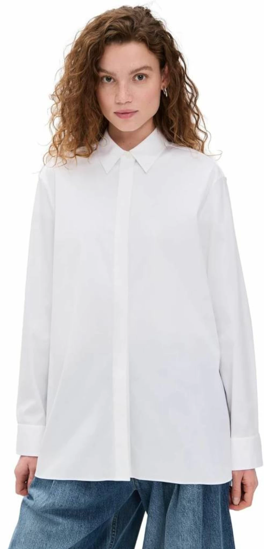 Theory Women's Classic Button-Down Shirt - Tailored Cotton Blouse for Professional Wardrobe