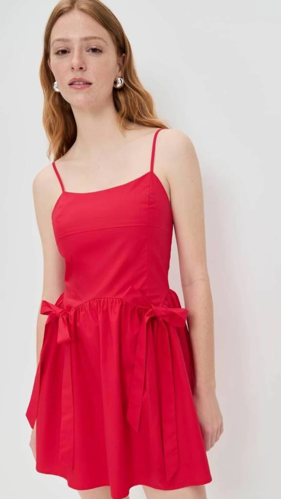 MOON RIVER Women's Red Mini Dress - Elegant Short Sleeve Party Dress for Casual & Evening Wear