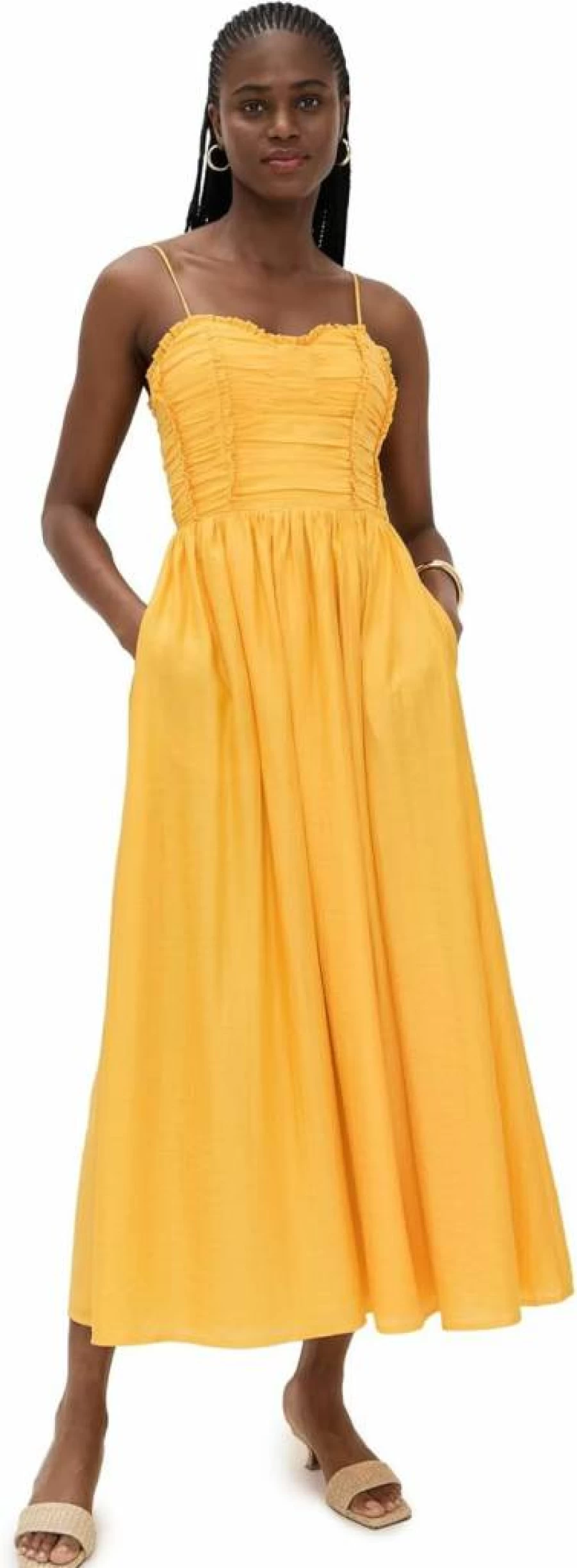 Line & Dot Women's Celesta Floral Maxi Dress - Boho Chic Long Sleeve Summer Dress