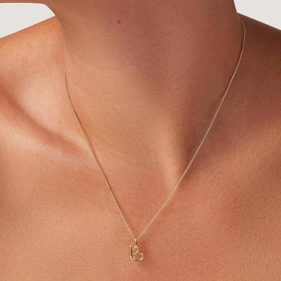JENNY BIRD Personalized Monogram Pendant Necklace - Custom Initial Necklace for Women