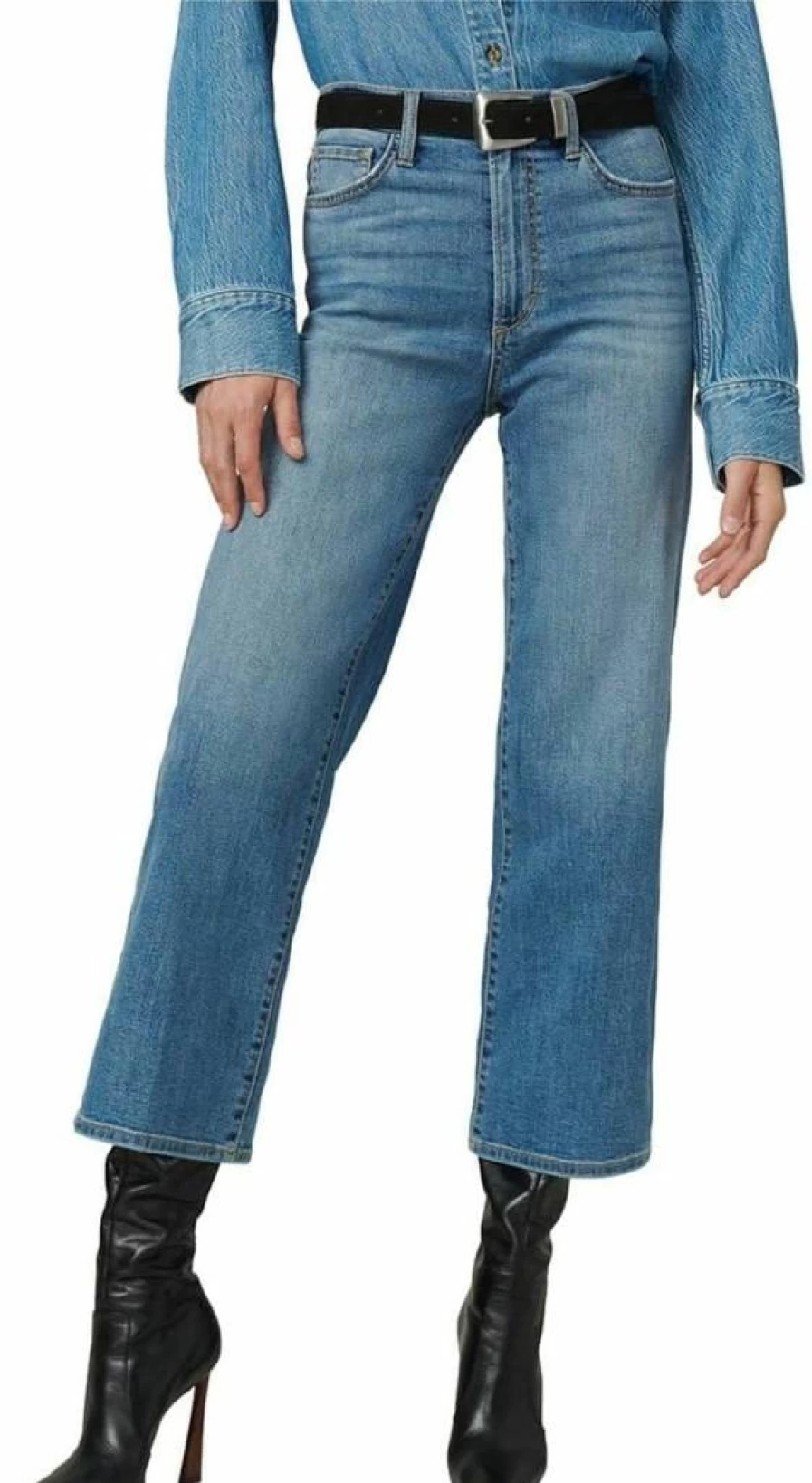 Joe's Jeans Women's Blake High Rise Wide Leg Crop Jeans