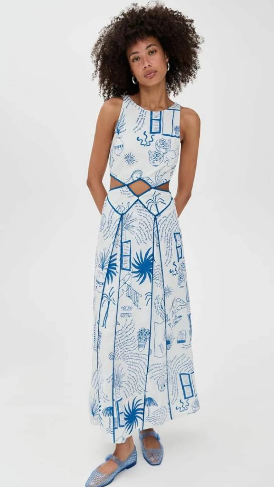 Never Fully Dressed Women's Palma Esme Floral Wrap Midi Dress
