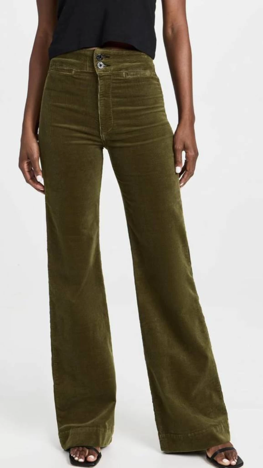 ASKK NY Women's Velvet Wide Leg Pants - Luxurious High Waisted Palazzo Trousers for Elegant Comfort