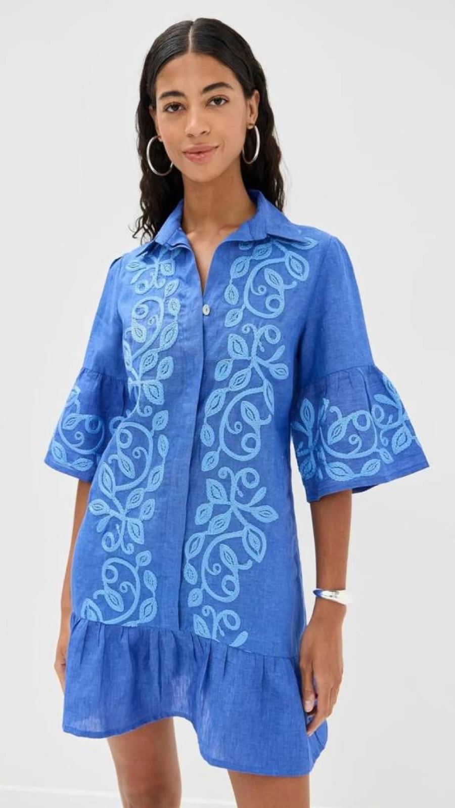 Temptation Positano Women's Embroidered Midi Dress - Floral Summer Boho Chic Maxi Dress