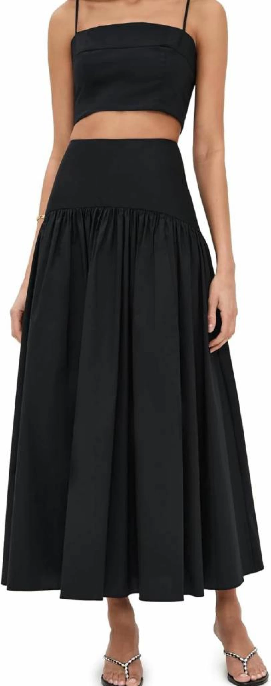 STAUD Women's Procida Skirt - Stylish Flared Midi Skirt for Women | Fashionable High Waist A-Line Skirt | STAUD Brand Clothing