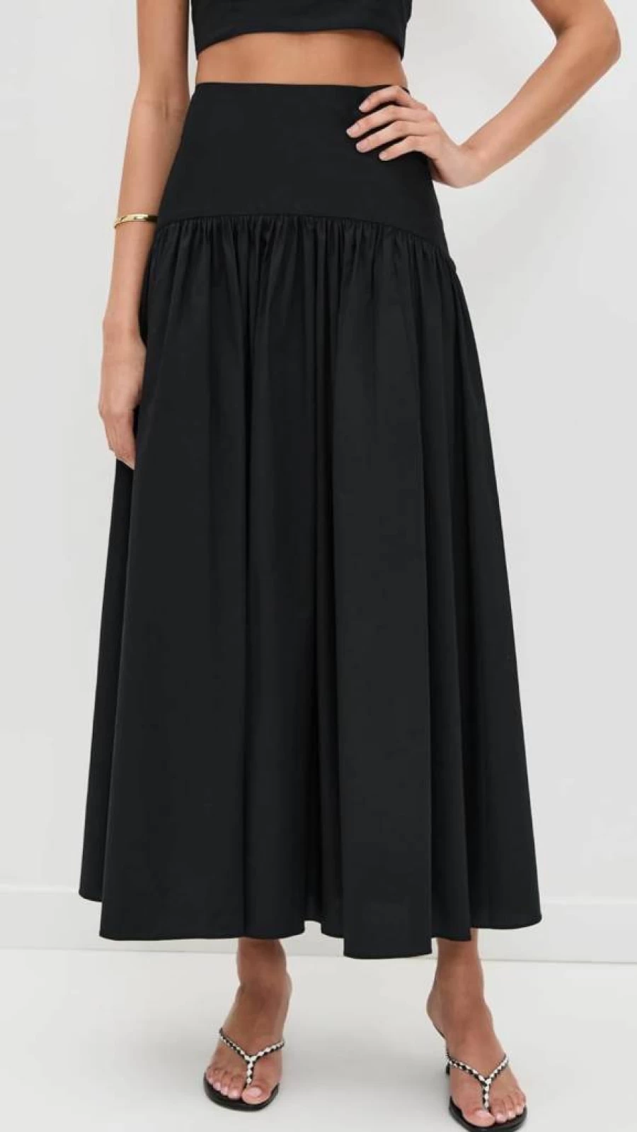 STAUD Women's Procida Skirt - Stylish Flared Midi Skirt for Women | Fashionable High Waist A-Line Skirt | STAUD Brand Clothing