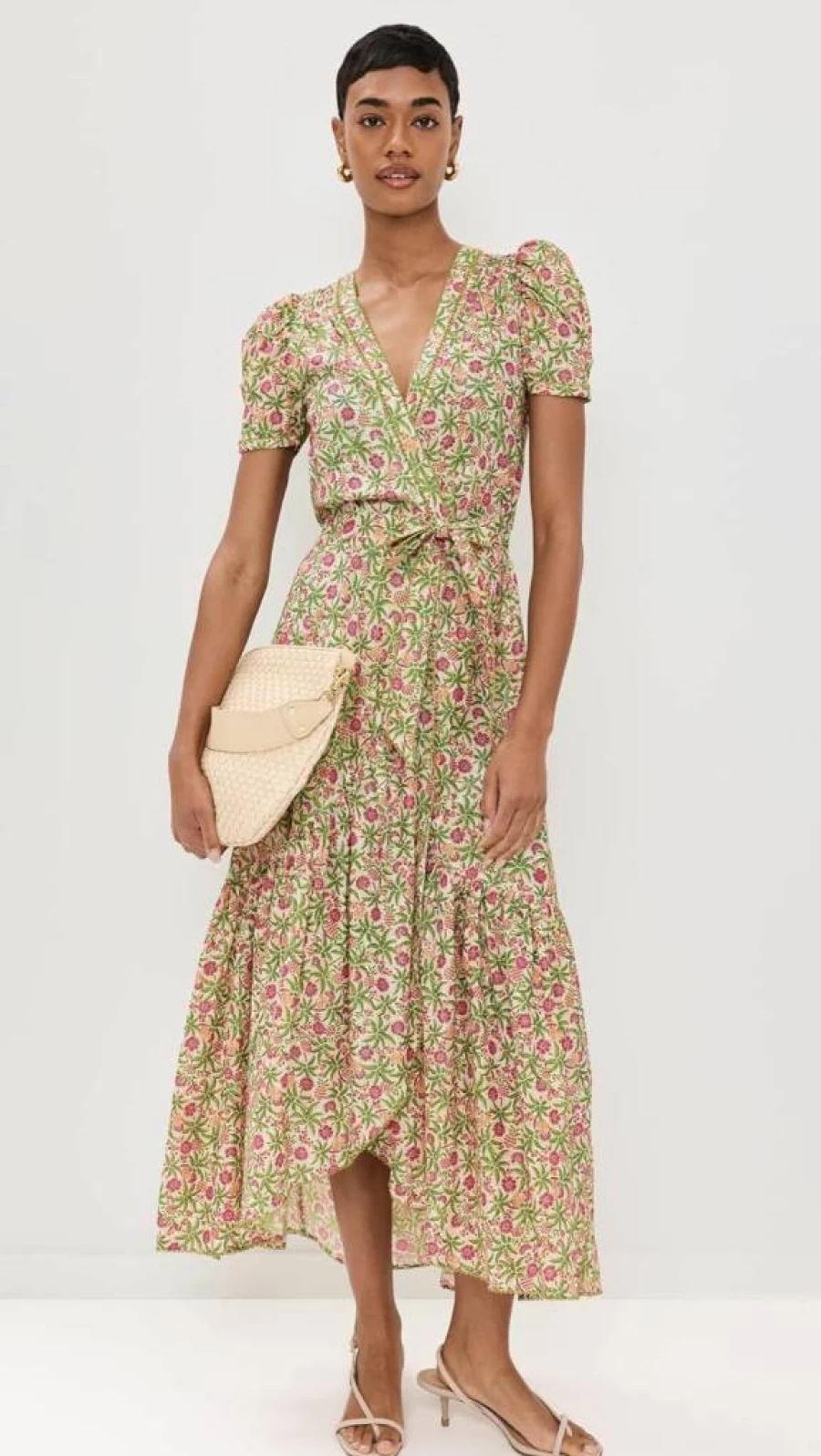 Poupette St Barth Women's Boho Chic Long Maxi Dress – Elegant Flowy Baba Style Beachwear
