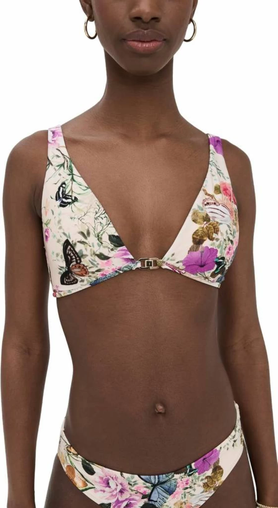 L'AGENCE Women's Lexie Butterfly Off-The-Shoulder Bra Top
