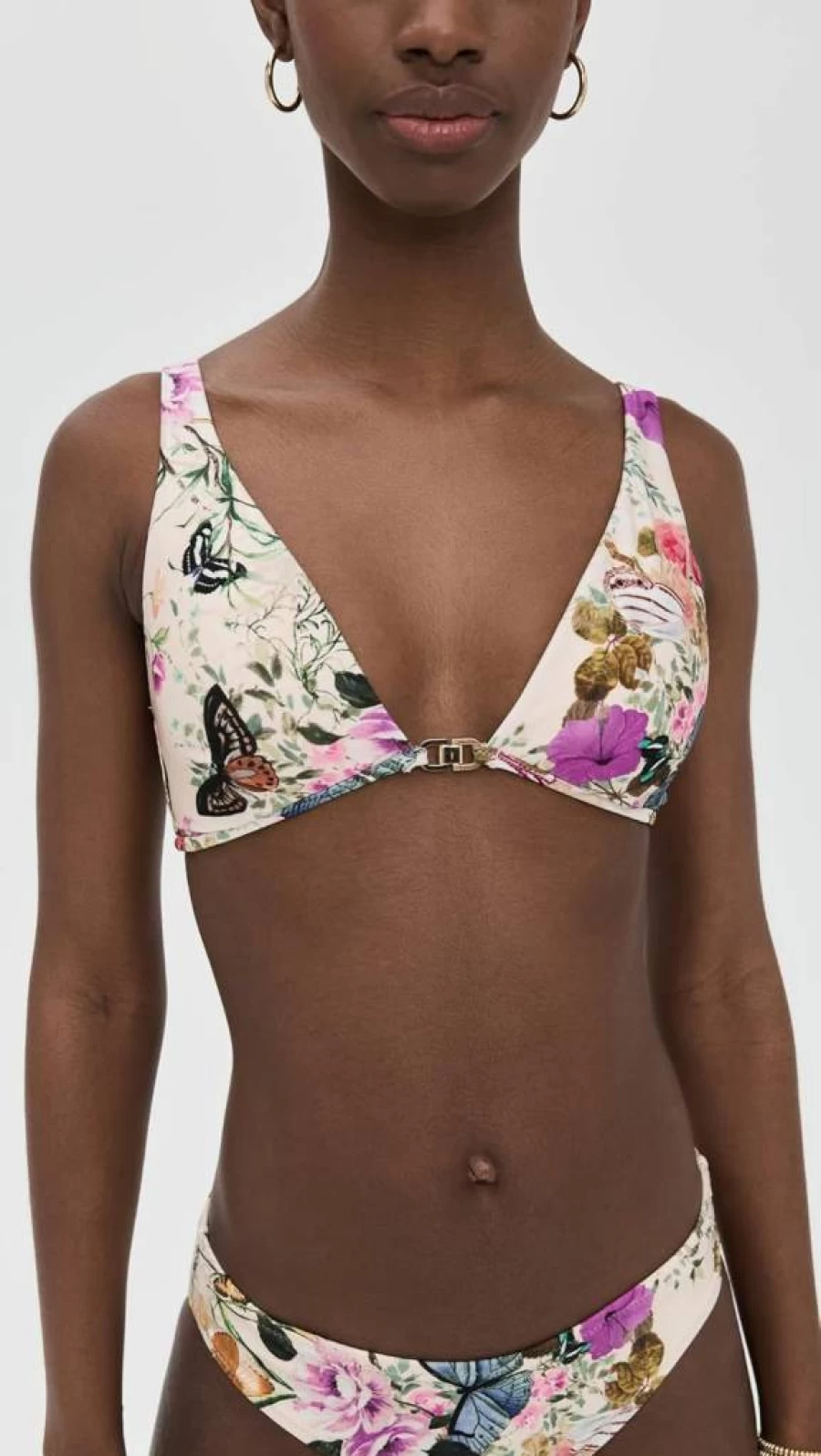 L'AGENCE Women's Lexie Butterfly Off-The-Shoulder Bra Top