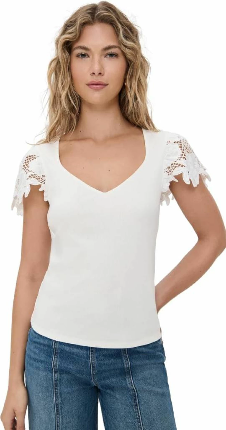 Generation Love Women's Kika Lace Combo Top - Stylish Lace Blouse for Women