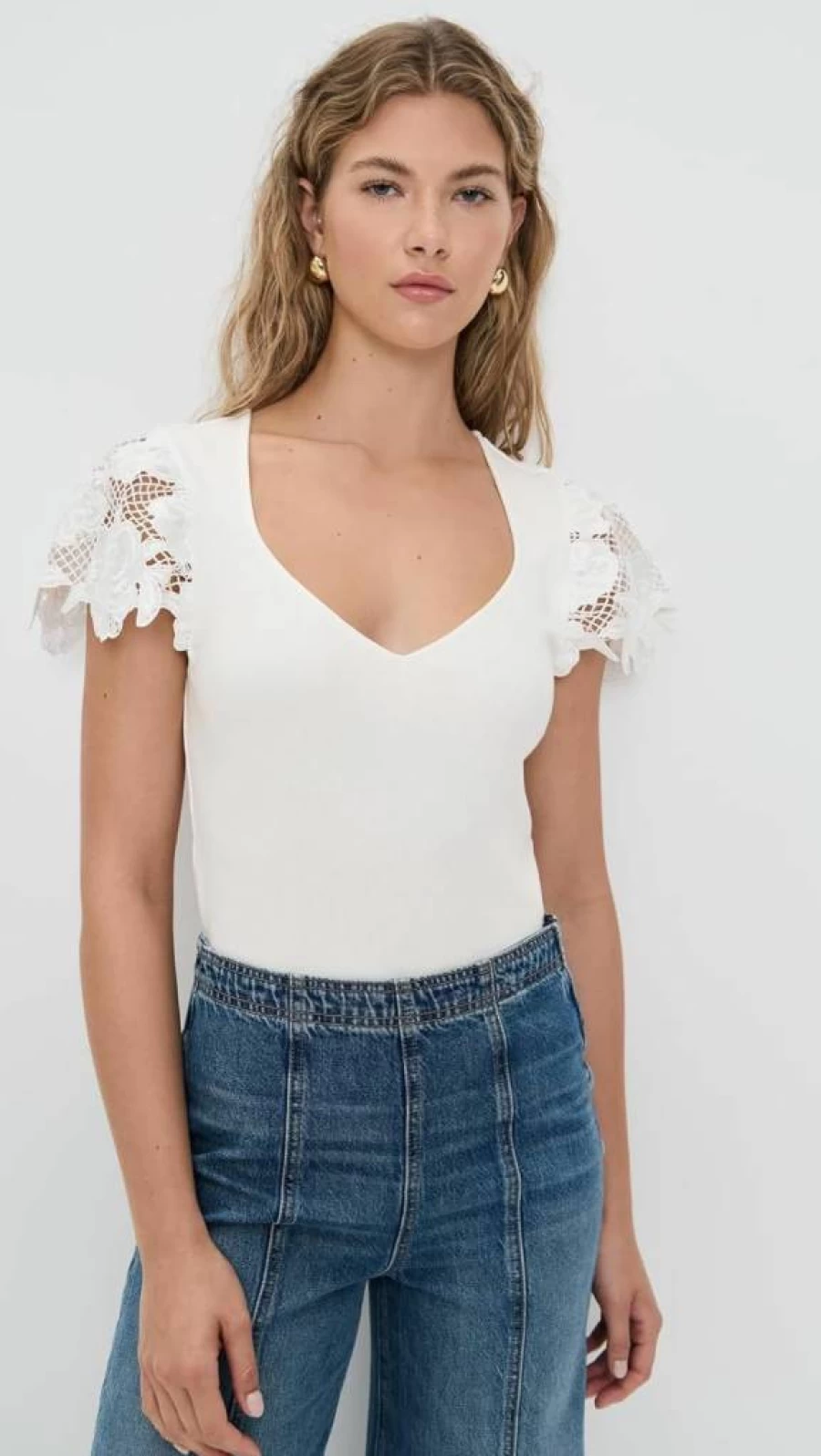 Generation Love Women's Kika Lace Combo Top - Stylish Lace Blouse for Women